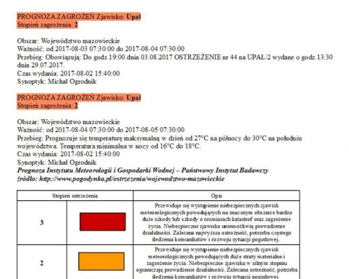 prognoza pogody na najbliższe dni