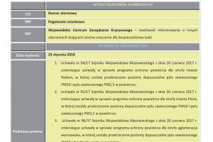Wojewódzkie Centrum Zarządzania Kryzysowego ostrzega !