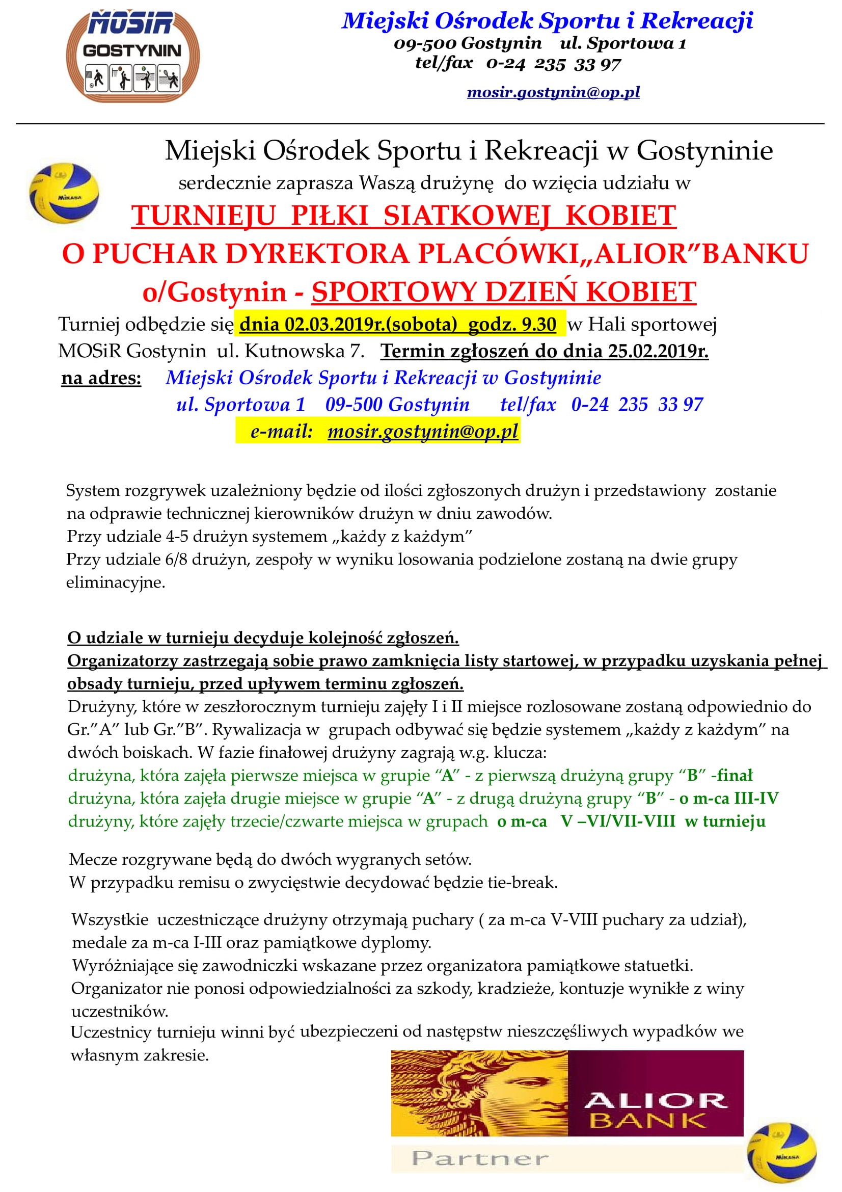 I Ty możesz wziąć udział w Turnieju Piłki Siatkowej Kobiet