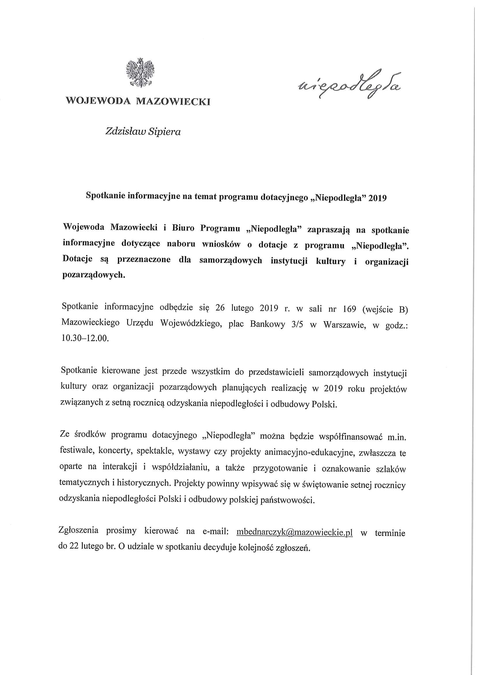 Spotkanie informacyjne
