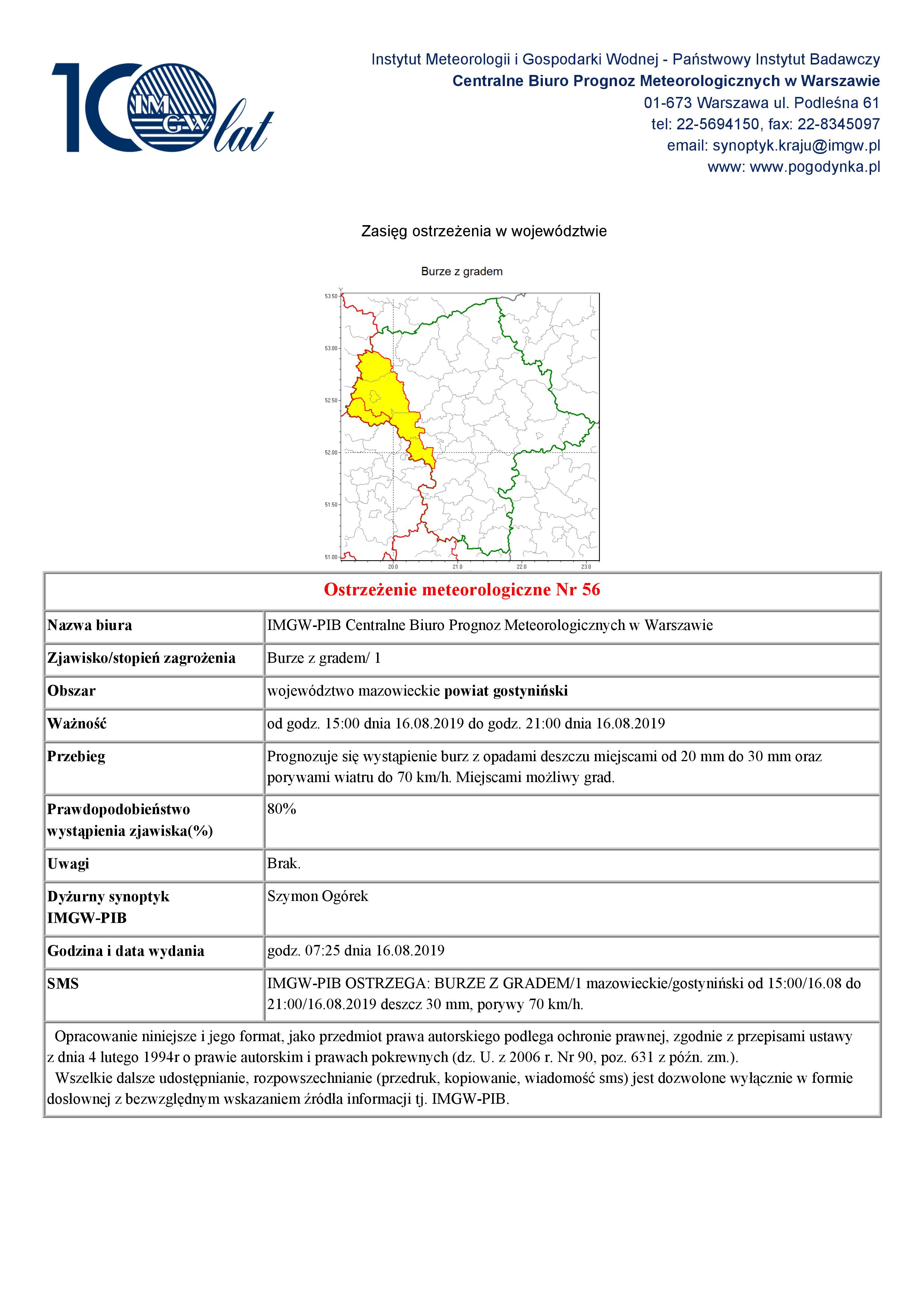 Ostrzeżenie meteorologiczne