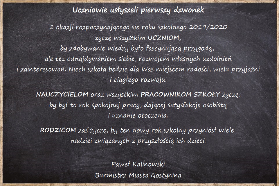 Uczniowie usłyszeli pierwszy dzwonek