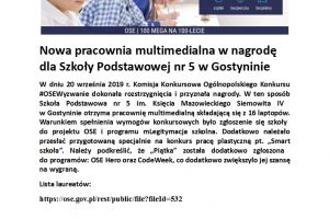 Pracownia multimedialna w SP 5