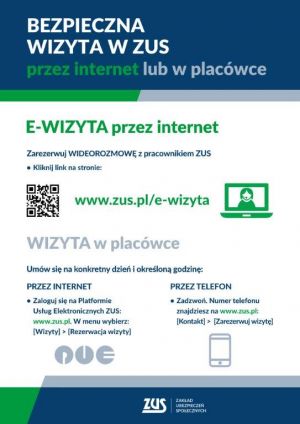 Plakat e-wizyta i rezerwacja