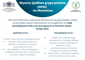 Ulotka informacyjna - Wysoce zjadliwa grypa ptaków (HPAI) na Mazowszu - część 3.