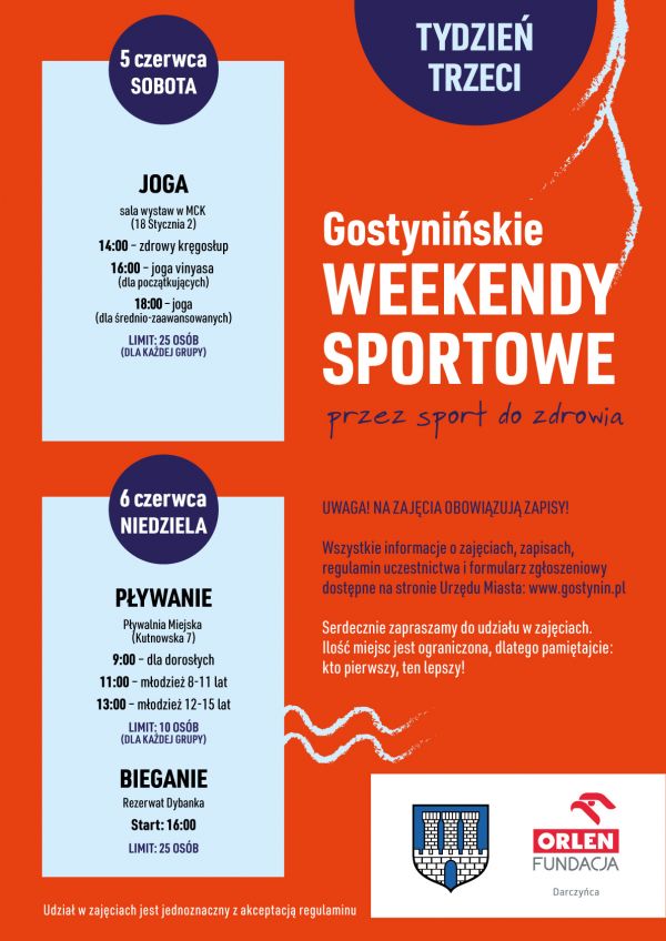 GOSTYNIŃSKIE WEEKENDY SPORTOWE – TYDZIEŃ TRZECI