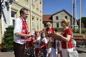 Najmłodsi kibice u Burmistrza