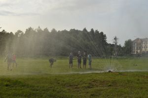 Strażacy z OSP i harcerze pod zamkiem