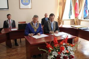 Podpisanie aktu partnerstwa Gostynina i Żnina (źródło:...