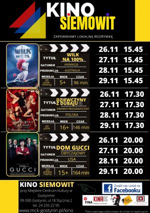 Kino Siemowit 26.11-29.11