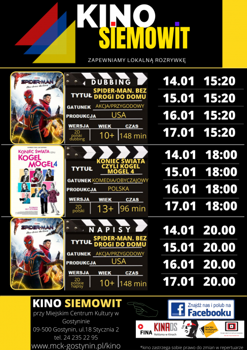 Kino Siemowit 14.01-17.01