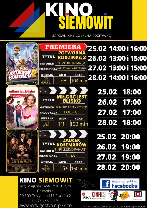 Kino Siemowit 25.02-28.02