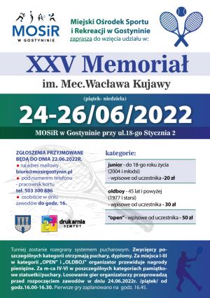 plakat - XXV Memoriał im. mec. Wacława Kujawy