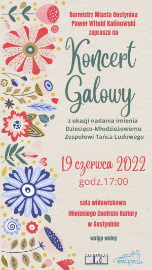 plakat - zaproszenie na koncert galowy