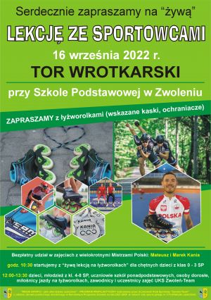 Żywa lekcja ze sportowcem - plakat