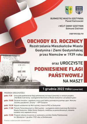 plakat - zaproszenie na uroczystości 1 grudnia