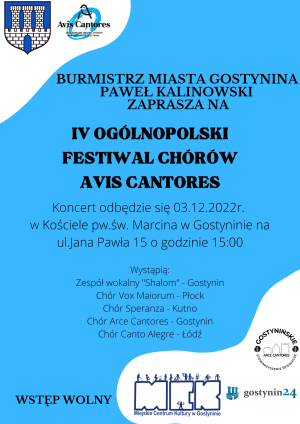 Festiwal chórów - plakat