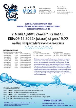 Mikołajkowe Zawody Pływackie