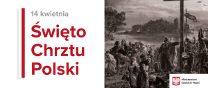 Grafika przypominająca o rocznicy Chrztu Polski