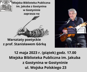 Zaproszenie na warsztaty z prof. Stanisławem Górką