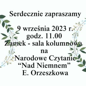 plakat - Narodowe Czytanie