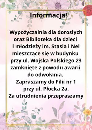 plakat MBP nieczynna