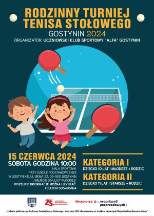 plakat turniej tenisa stołowego