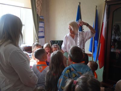 Przedszkolaki z Akademii Przedszkolaka u pani Burmistrz