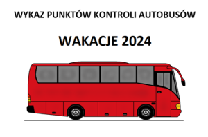 logo wakacyjnej akcji kontroli autobusów przez Policję
