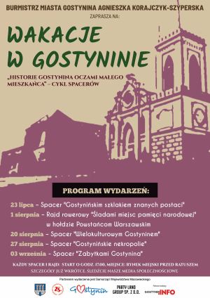 plakat zaproszenie na Wakacje w Gostyninie