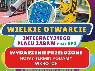 zmiana terminu otwarcia placu zabaw
