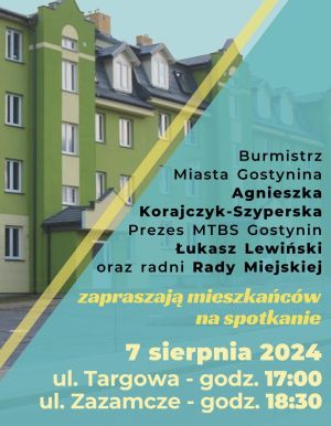 Plakat - zaproszenie na spotkanie mieszkańców