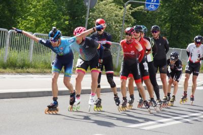 Wrotkarze szybcy z U.K.S. ZWOLEŃ-TEAM podczas 3 etapu Długodystansowego Pucharu Polski w Wadowicach 