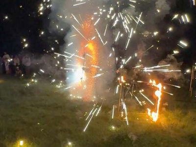 „Magia Ognia” hipnotyzujące widowisko podczas II Ogólnopolskiego Biegu Gostynińska Nocna 5