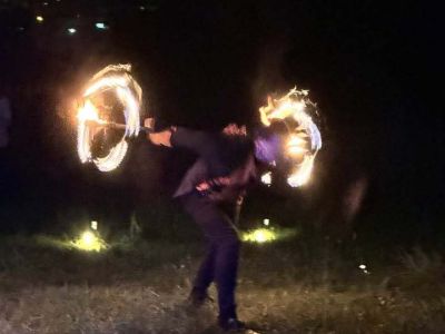 „Magia Ognia” hipnotyzujące widowisko podczas II Ogólnopolskiego Biegu Gostynińska Nocna 5