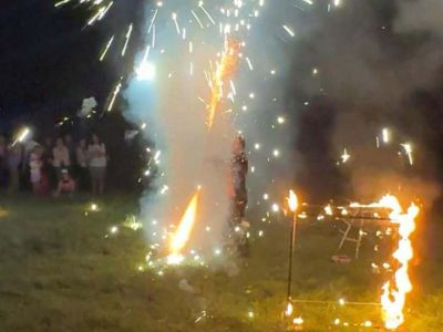 „Magia Ognia” hipnotyzujące widowisko podczas II Ogólnopolskiego Biegu Gostynińska Nocna 5