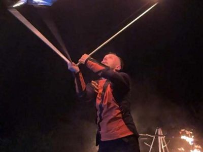 „Magia Ognia” hipnotyzujące widowisko podczas II Ogólnopolskiego Biegu Gostynińska Nocna 5