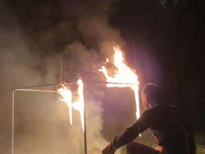 „Magia Ognia” hipnotyzujące widowisko podczas II Ogólnopolskiego Biegu Gostynińska Nocna 5
