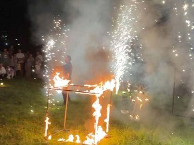 „Magia Ognia” hipnotyzujące widowisko podczas II Ogólnopolskiego Biegu Gostynińska Nocna 5