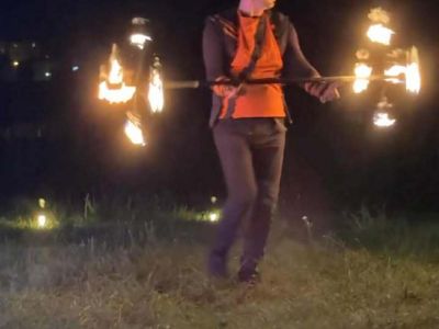 „Magia Ognia” hipnotyzujące widowisko podczas II Ogólnopolskiego Biegu Gostynińska Nocna 5