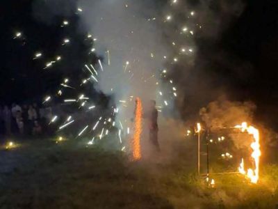 „Magia Ognia” hipnotyzujące widowisko podczas II Ogólnopolskiego Biegu Gostynińska Nocna 5