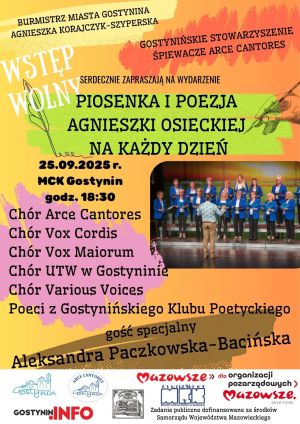 „Piosenka i poezja Agnieszki Osieckiej na każdy dzień”
