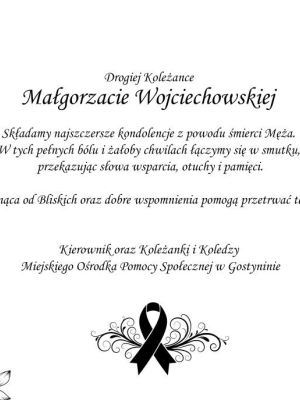 kondolencje Hubert Wojciechowski