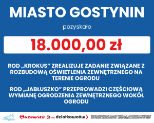 Dwa gostynińskie ogrody działkowe z dofinansowaniem z Mazowsza