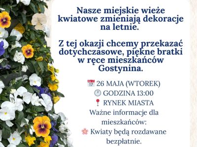 Gostynin rozdaje bratki