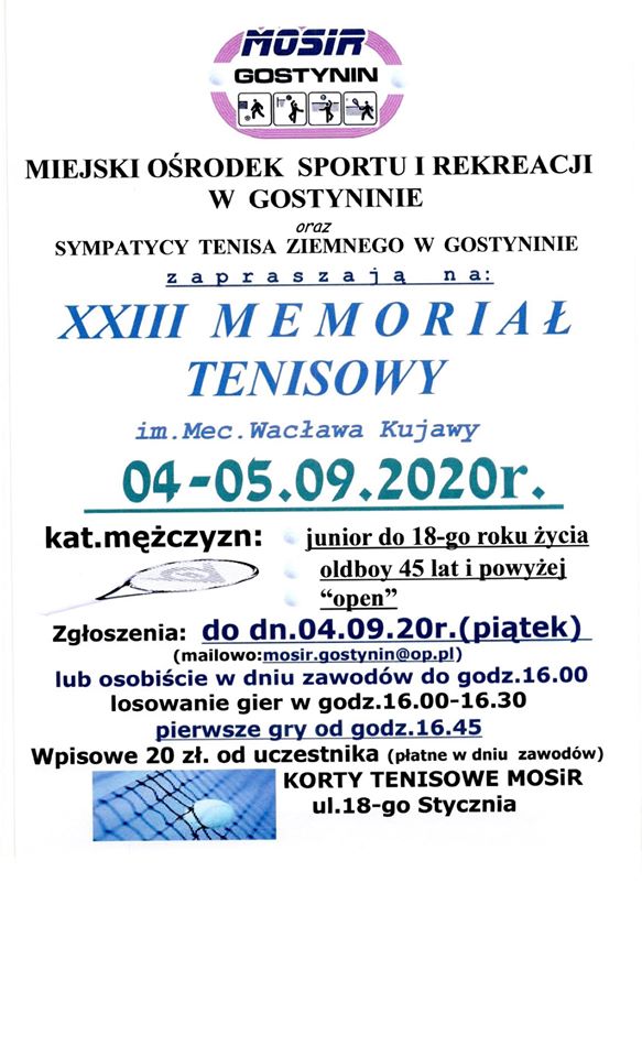 XXIII Memoriał Tenisowy