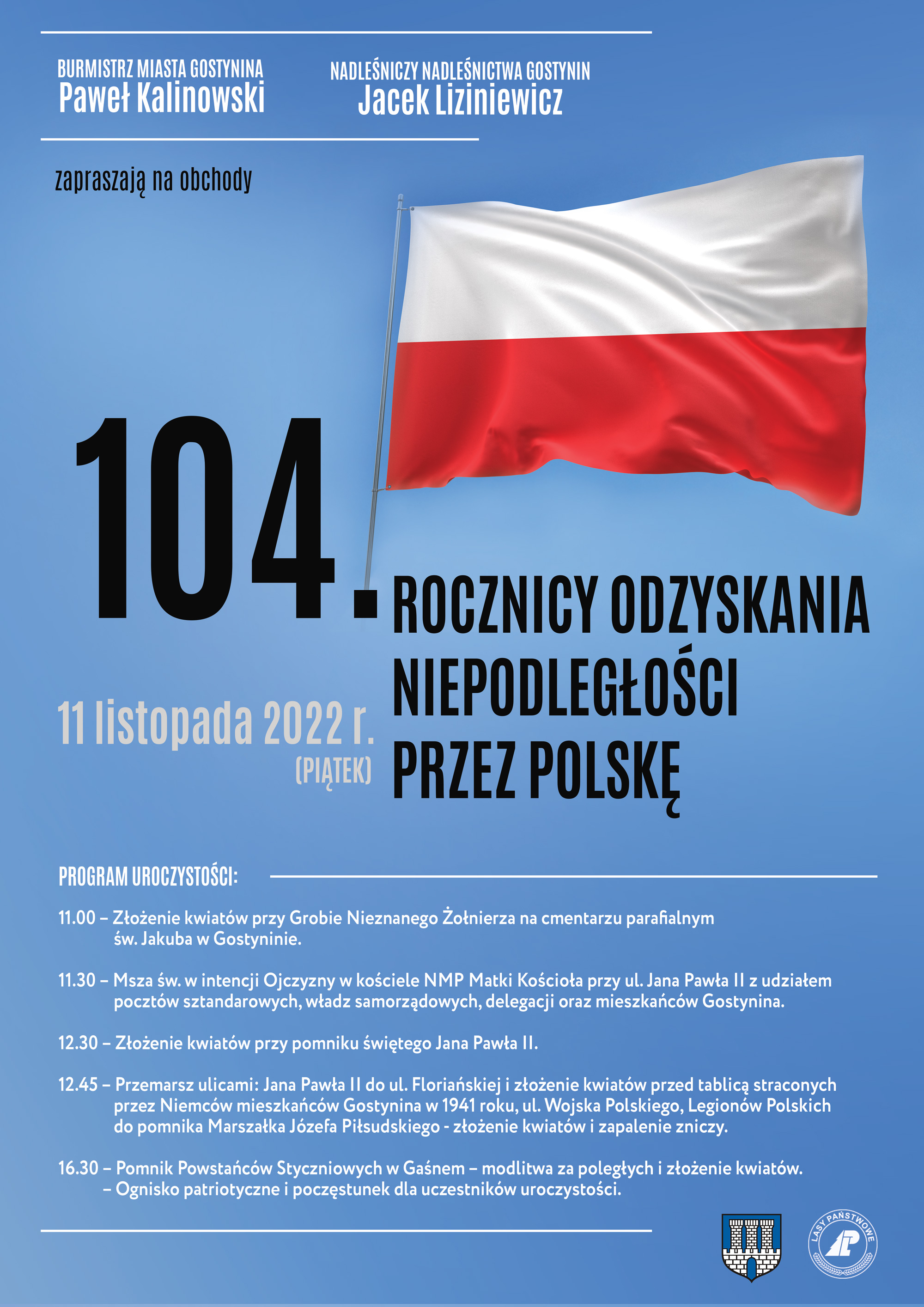 Obchody 104. Rocznicy Odzyskania Niepodległości przez Polskę