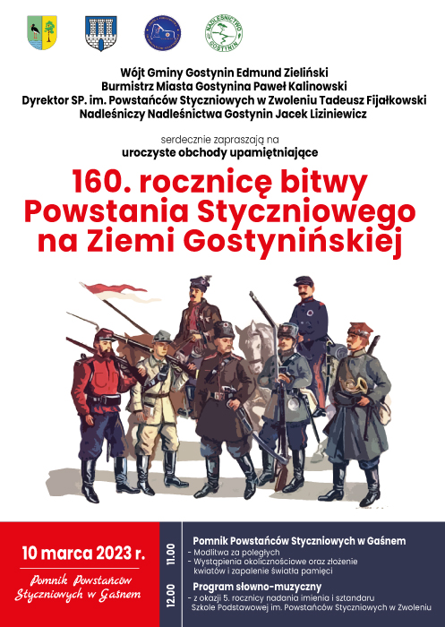 160. rocznica bitwy Powstania Styczniowego na Ziemi Gostynińskiej