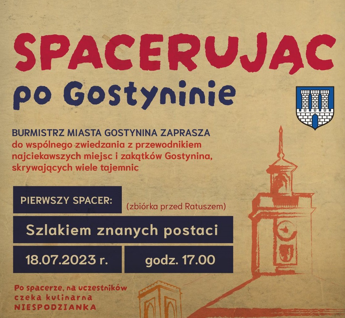 Rusza projekt "Spacerując po Gostyninie. Zapraszamy!