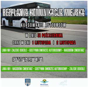 Bezpłatna komunikacja miejska w dniach 31 października oraz 1 i 2 listopada